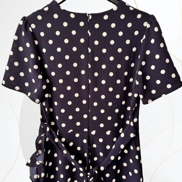 Suzy Shier Polka Dot Ruffle Trim Dress - Picture 5 of 12